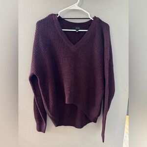 Vero Moda Deep Burgundy V-Neck Sweater